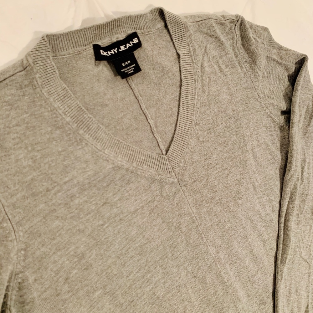 Grey V-neck Sweater